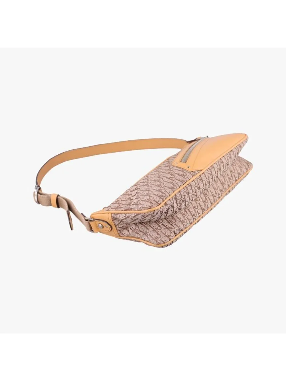 Dior Street Chic Camel Canvas Leather LO Handbag
